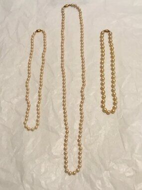 Wonderful collection of 3 vintage Monet pearl necklaces